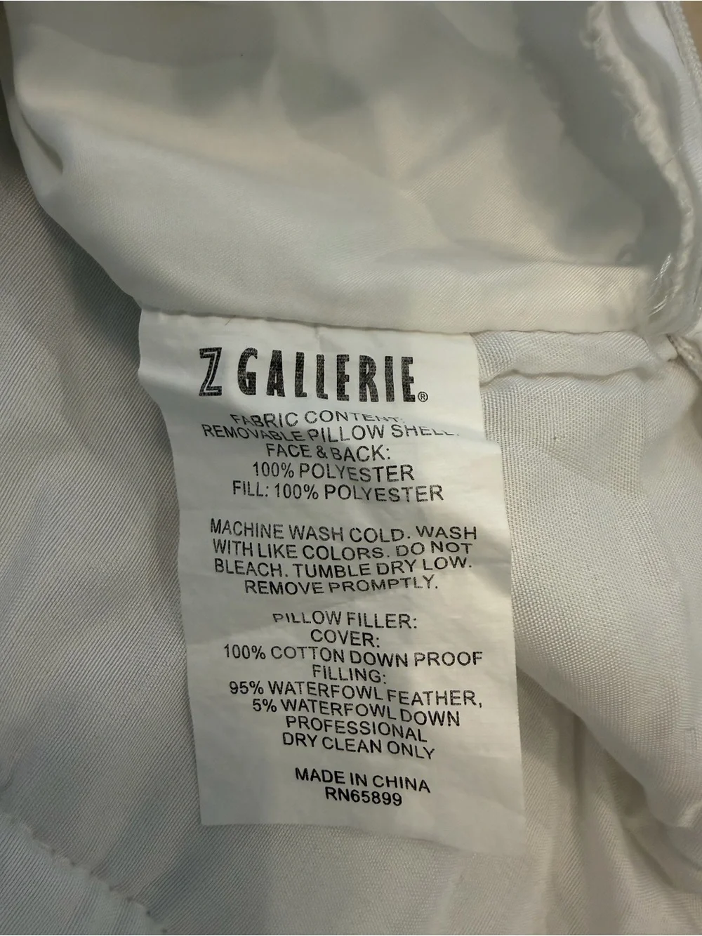 Z Gallerie White Pleated pillow sham (3)